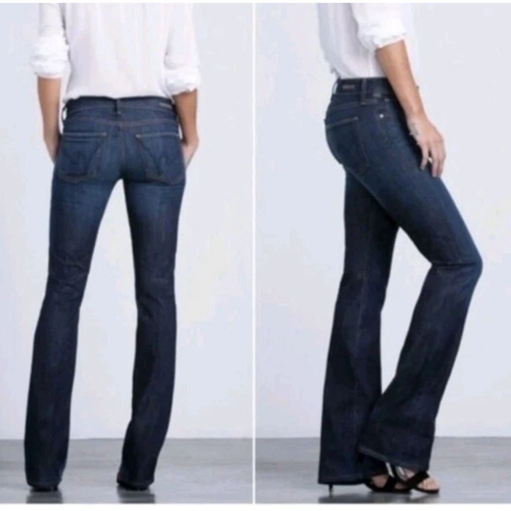 Coh Kelly Bootcut Jeans Woman Sz 28 32/34" Low Rise Dark Wash Blue Stretch Denim